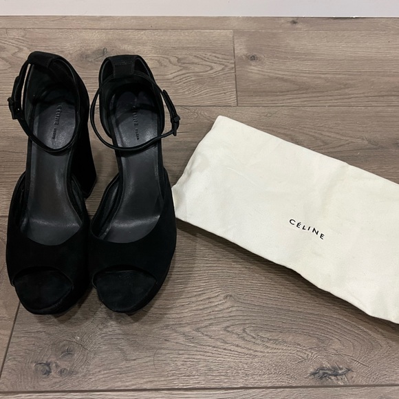 Celine black block platform heels Sz.38 - Picture 10 of 11